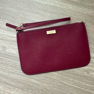 Kate Spade burgundy clutch
